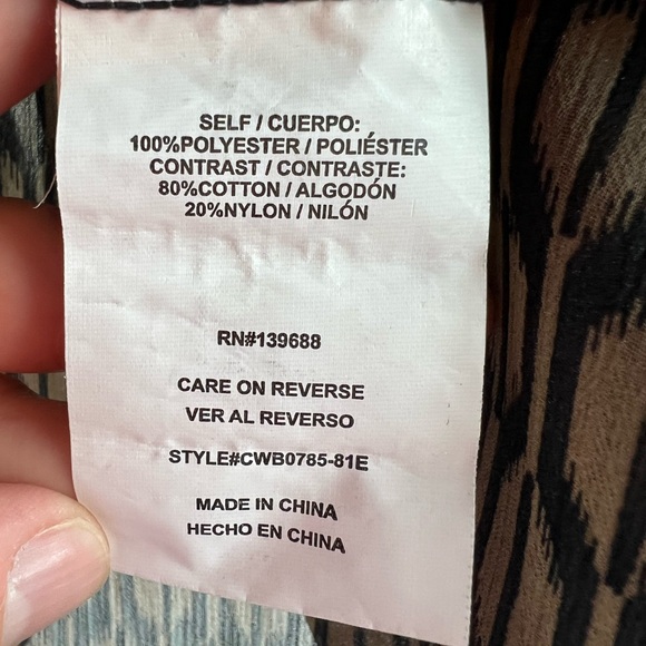 Taylor & Sage Black and Tan-ish Brown Flowy Tank Top - Picture 7 of 8